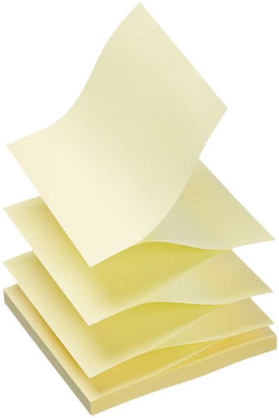 AmazonBasics Dispenser sticky notes · set of 12: Yellow dispenser-compatible notes.