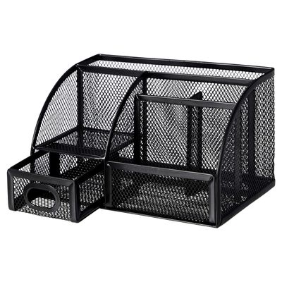 AmazonBasics Mesh desk organizer with drawer: Alternate view of the same organizer.