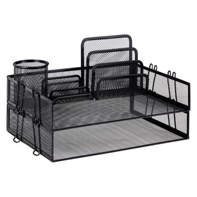 AmazonBasics Mesh desk organizer bundle: Black mesh desk organizer bundle.