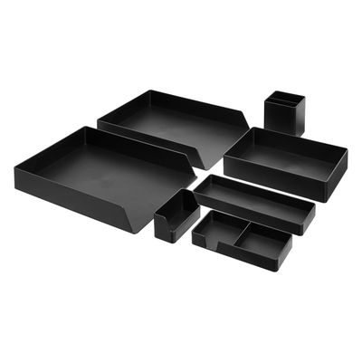 AmazonBasics Modular desk organizer · 7 parts: The modular organizer set.