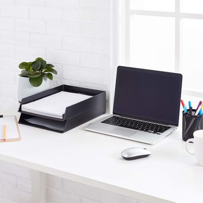 AmazonBasics Letter trays · set of 2: Use context. Papers and other props are not included.